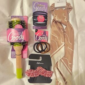 Reitmans & Goody Hairstyling Accessories - Round Brush, Scrunchies, Hair Ties